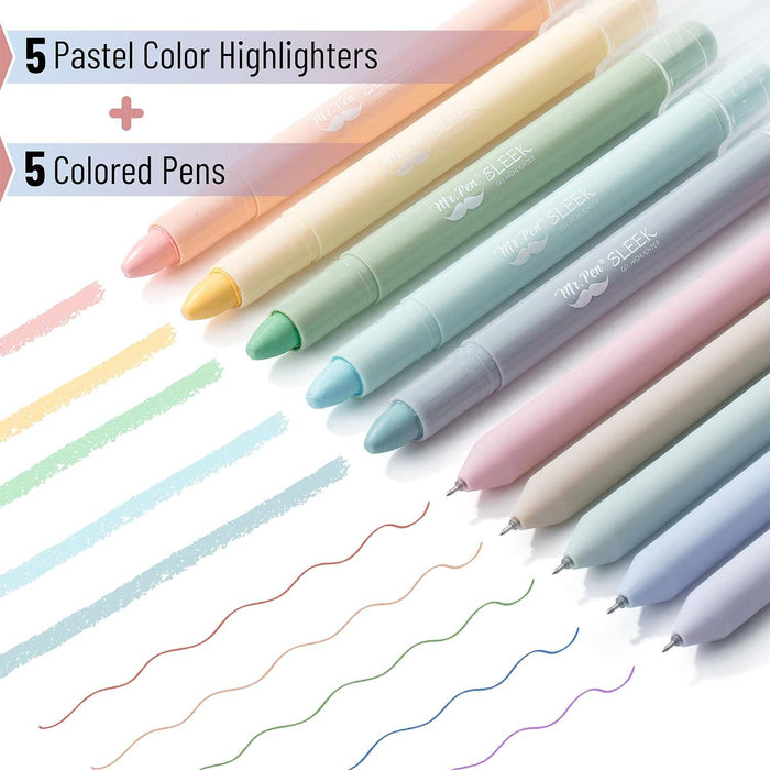 No Bleed Bible Highlighters & Pens - 10 Pack