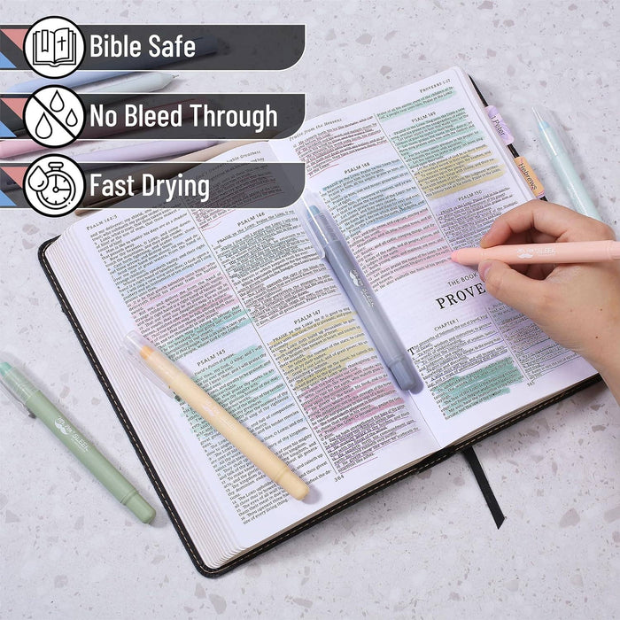 No Bleed Bible Highlighters & Pens - 10 Pack