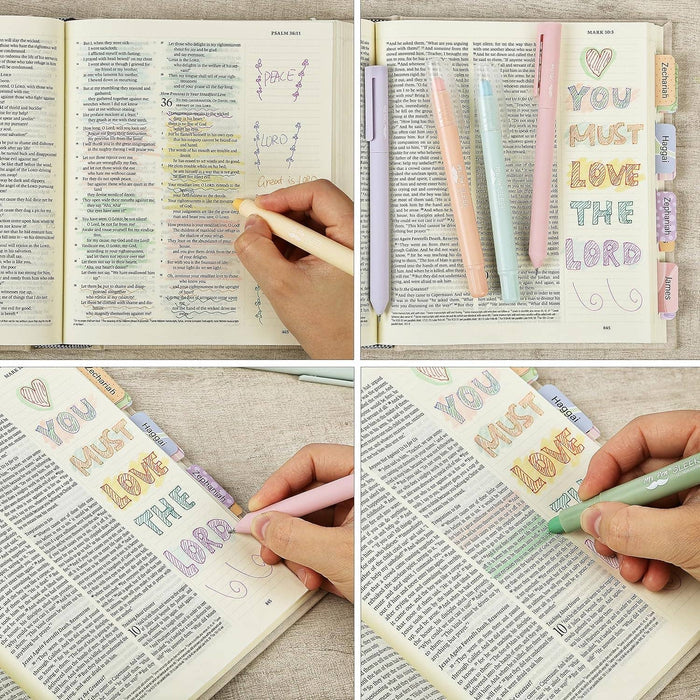 No Bleed Bible Highlighters & Pens - 10 Pack