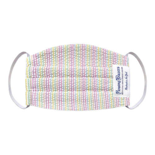 Pastel Seersucker Face Mask