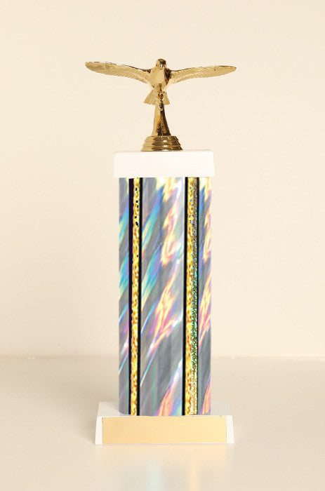 Pigeon in Flight Square Column Trophy