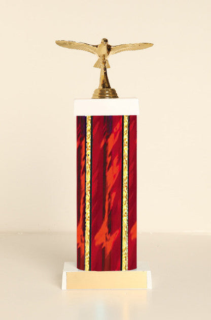 Pigeon in Flight Square Column Trophy