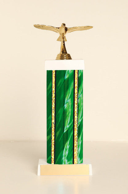 Pigeon in Flight Square Column Trophy