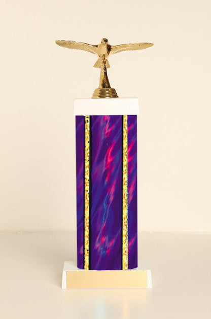 Pigeon in Flight Square Column Trophy