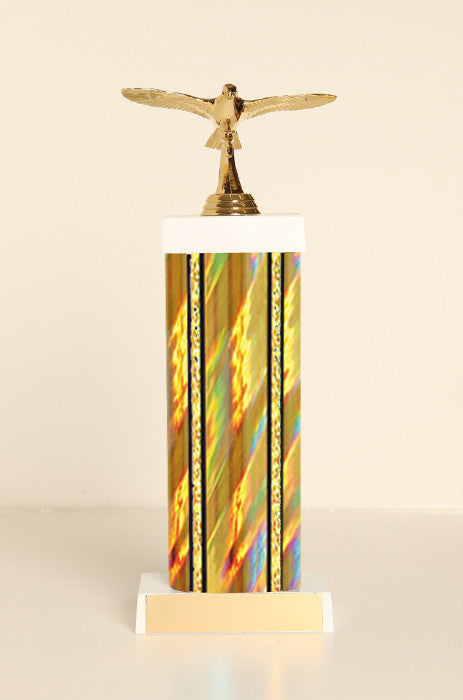 Pigeon in Flight Square Column Trophy
