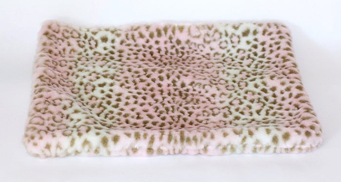 Pink Leopard All Plush Crate Liner