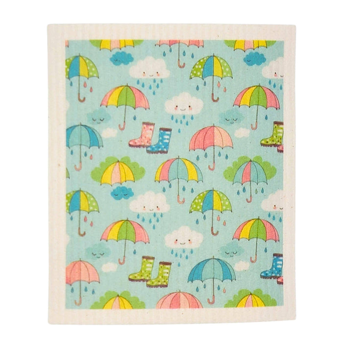 Rainy Spring Day Swedish Dishcloths - Spring Decor