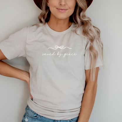 Small / Heather Dust (White Graphic)