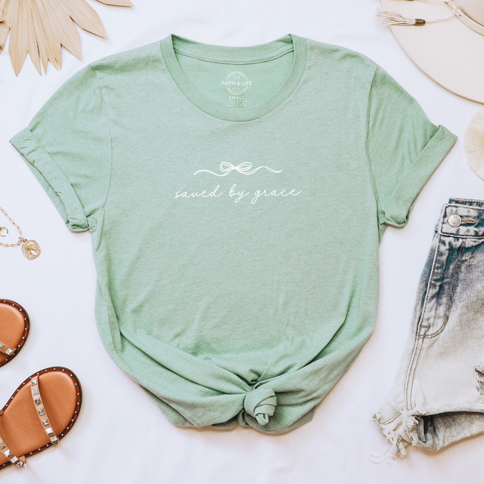 Saved By Grace Bow T-Shirt