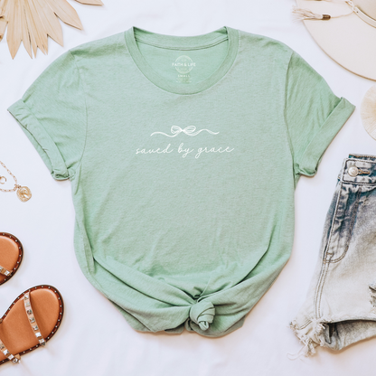 Saved By Grace Bow T-Shirt