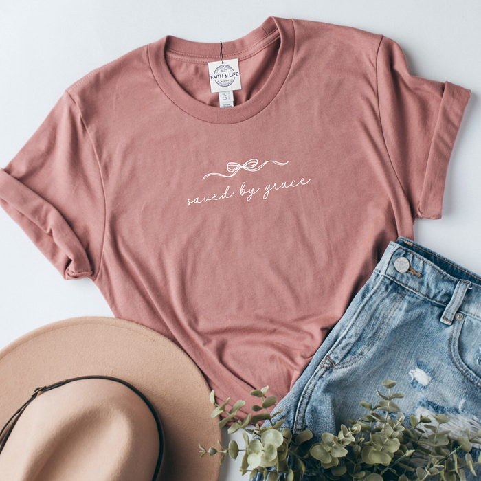 Saved By Grace Bow T-Shirt