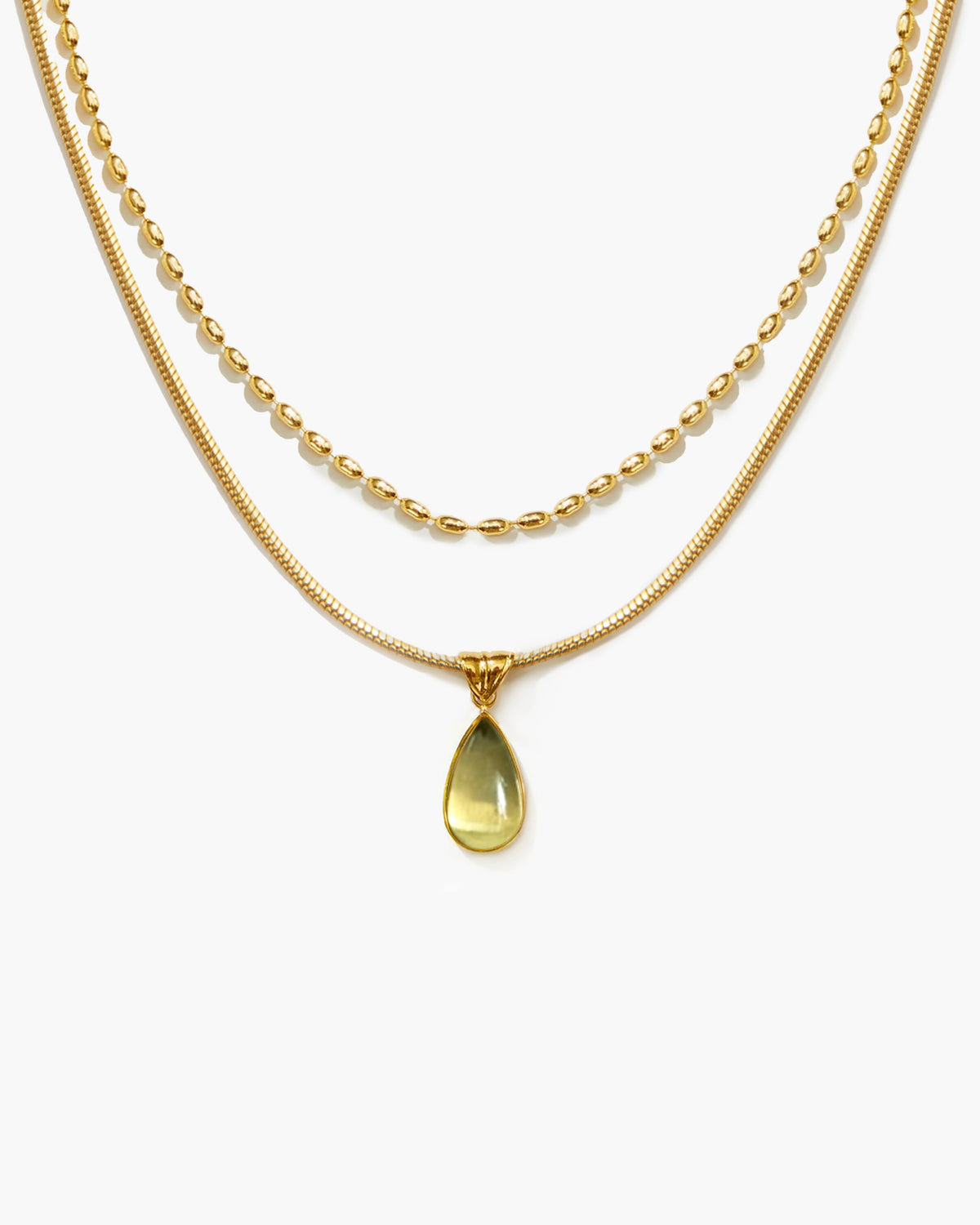Waterdrop Necklace Set in Silver