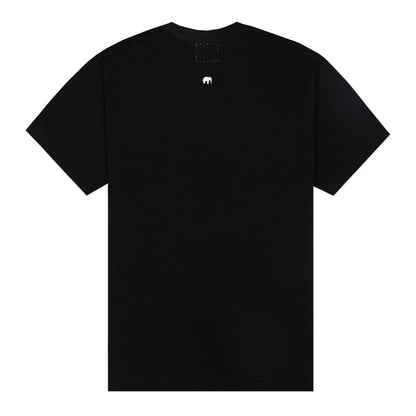 Black t-shirt with "LFANT" elephant logo on the back.
