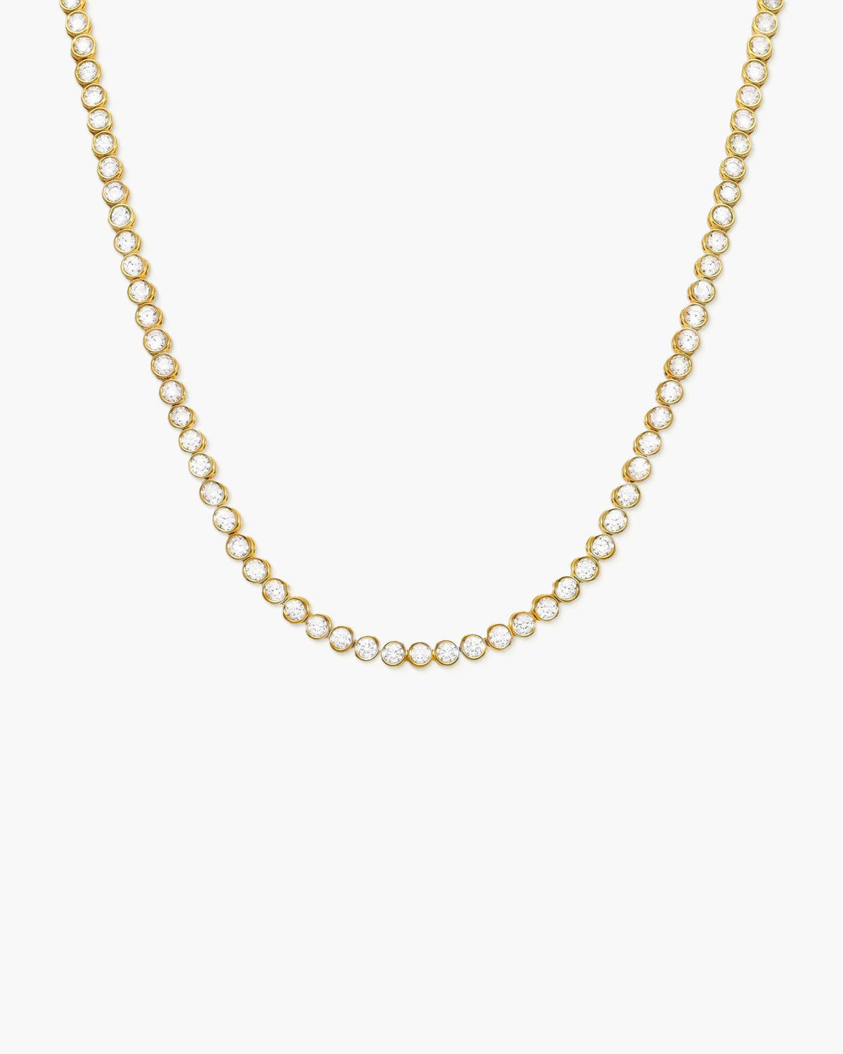 Tennis Necklace in Gold
