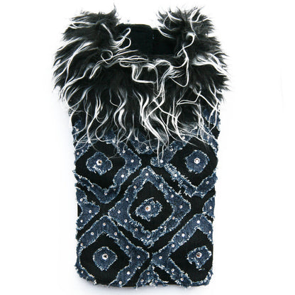 The Diamond Collection Denim & Rhinestone Dog Coat