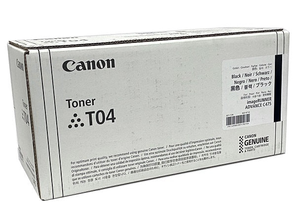 Empaque original del tóner Canon T04 2980C001AA Negro