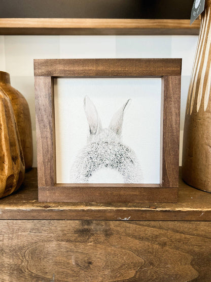 Watercolor Bunny Butt: 7x7"