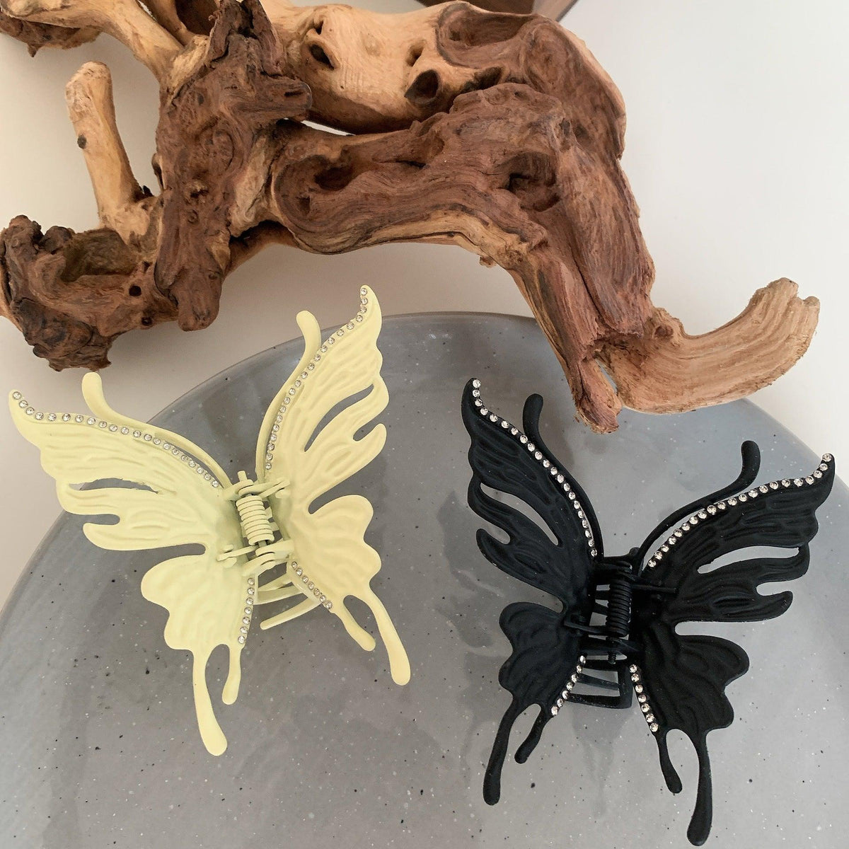 White Butterfly Hair Claw