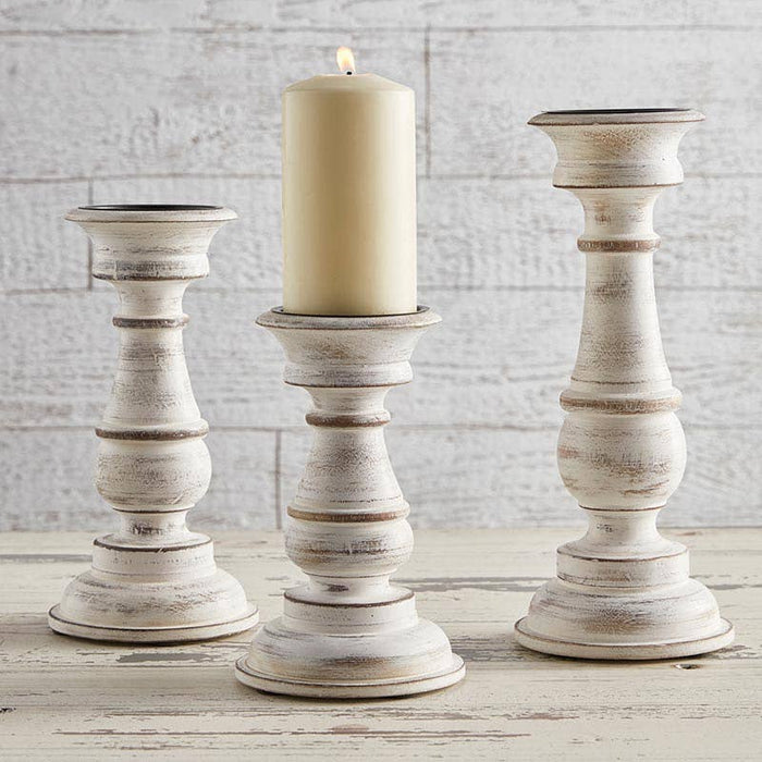 White Candle Holder - Medium