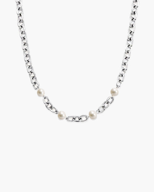 Silver Essence Pearl Necklace